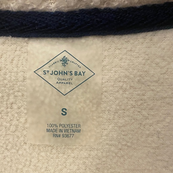 St. John's Bay Cream Fleece Jacket - Picture 2 of 2